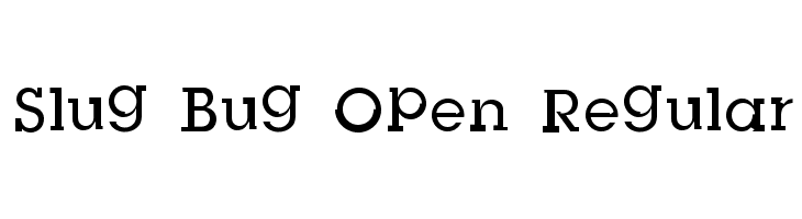 Slug Bug Open Regular Caratteri