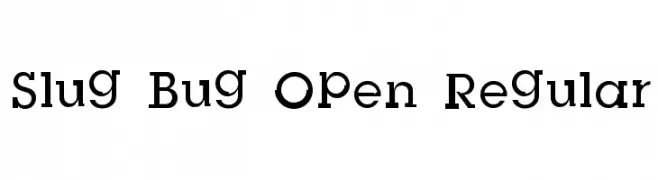 Slug Bug Open Regular  フリーフォントのダウンロード