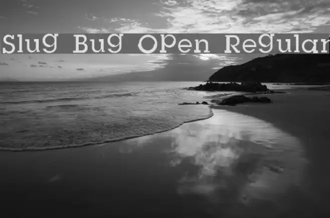 Slug Bug Open Regular Font examples