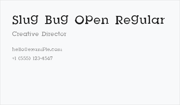 Slug Bug Open Regular Business Card