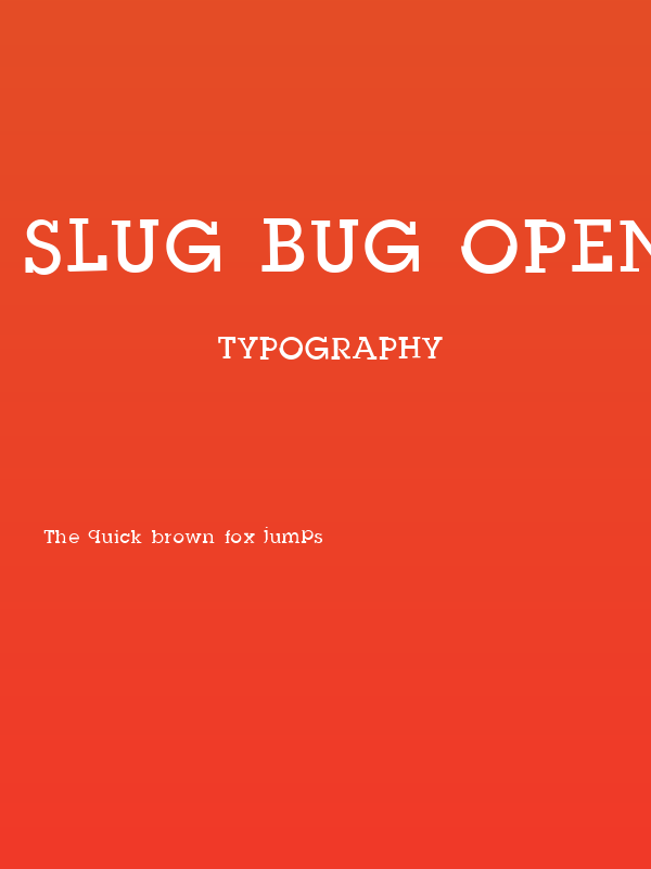 Slug Bug Open Regular Poster