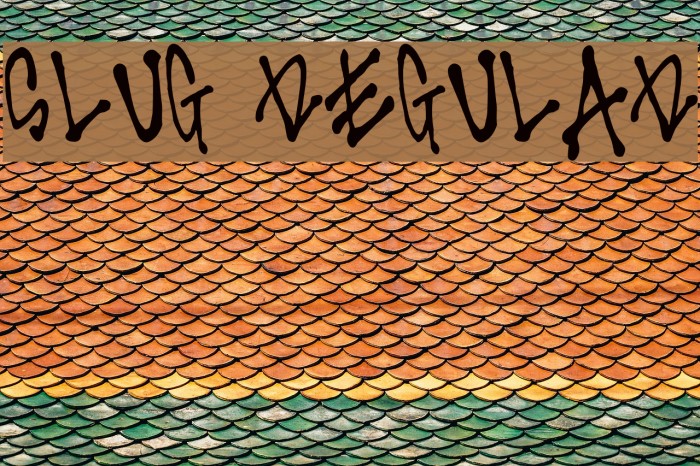 Slug Regular Font examples