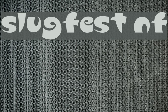 Slugfest NF Font examples