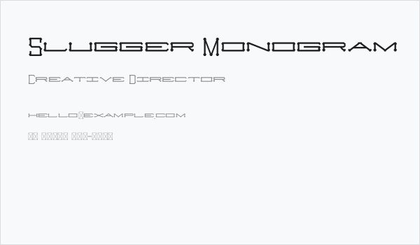 Slugger Monogram Business Card