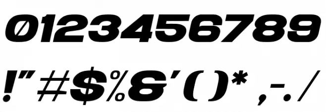 Slugs Racer Font OTHER CHARS