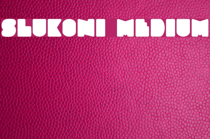 Slukoni Medium Font examples