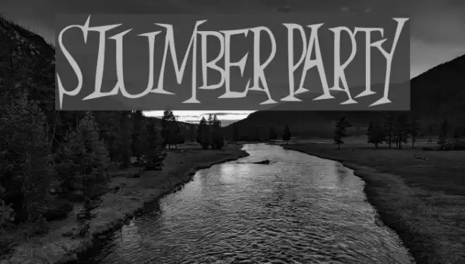 SlumberParty Font examples