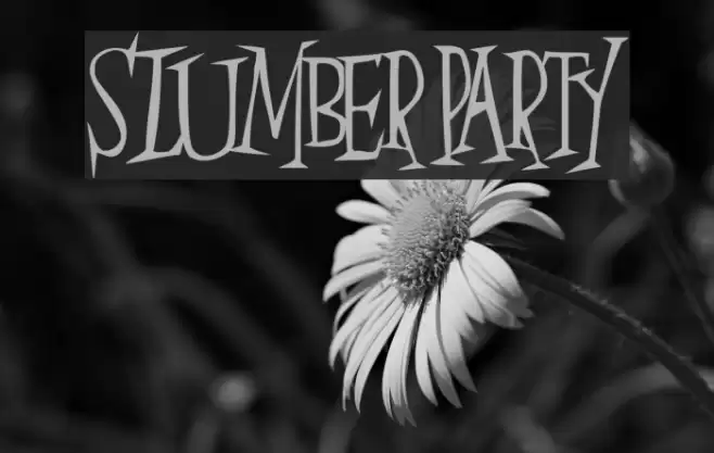 SlumberParty Font examples