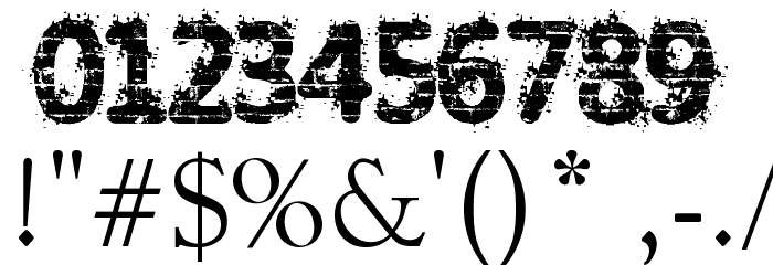 Slumlord Eviction Font OTHER CHARS