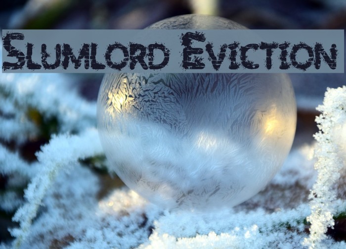 Slumlord Eviction Font examples