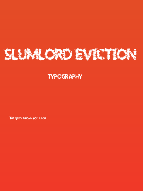 Slumlord Eviction Poster