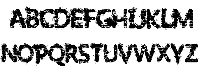 Slumlord Eviction Font LOWERCASE