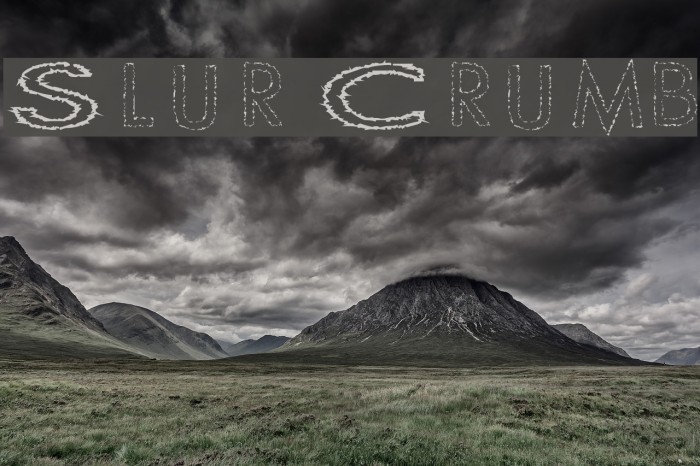 Slur Crumb Font examples