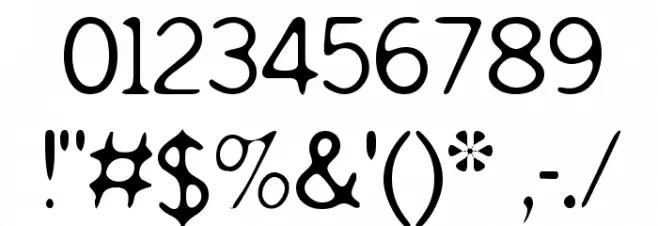 Slurry Font OTHER CHARS