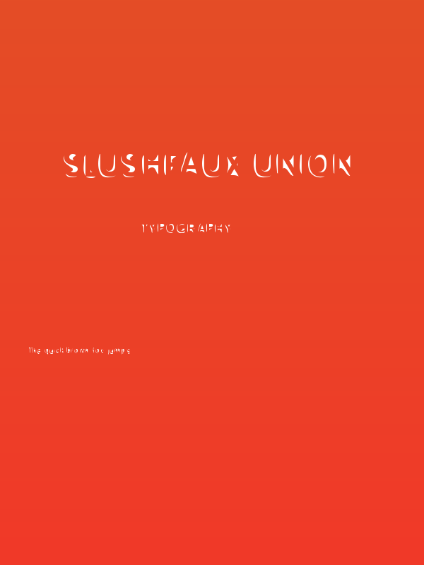 Slushfaux Union Poster