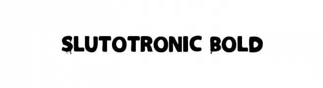 Slutotronic Bold  フリーフォントのダウンロード