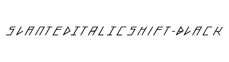 slantedITALICshift-Black  les polices de caractères gratuit tlcharger