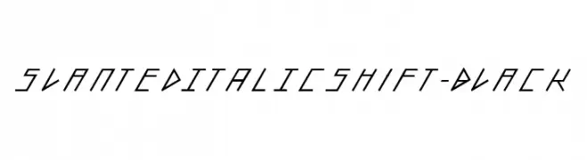 slantedITALICshift-Black  font caratteri gratis
