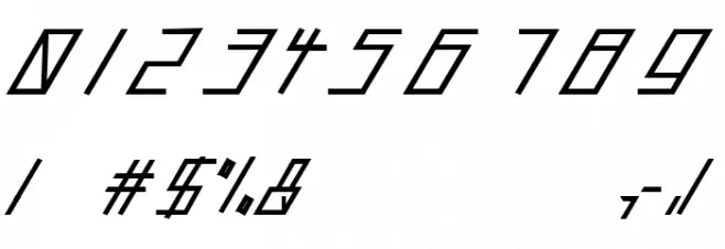 slantedITALICshift-Black Font OTHER CHARS