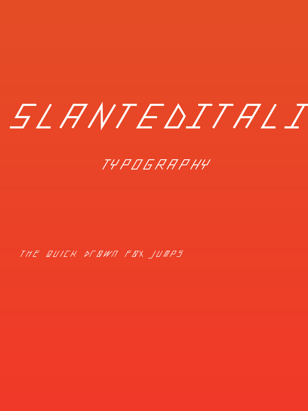 slantedITALICshift-Black Poster