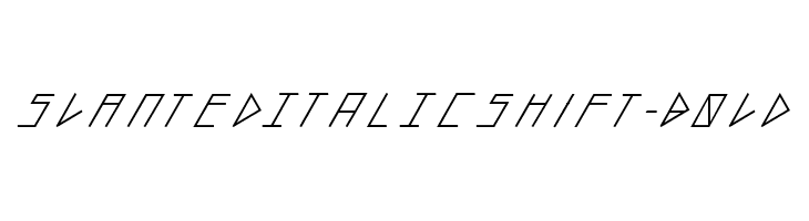 slantedITALICshift-Bold Fuentes