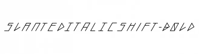 slantedITALICshift-Bold  font caratteri gratis