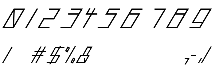slantedITALICshift-Bold Font OTHER CHARS