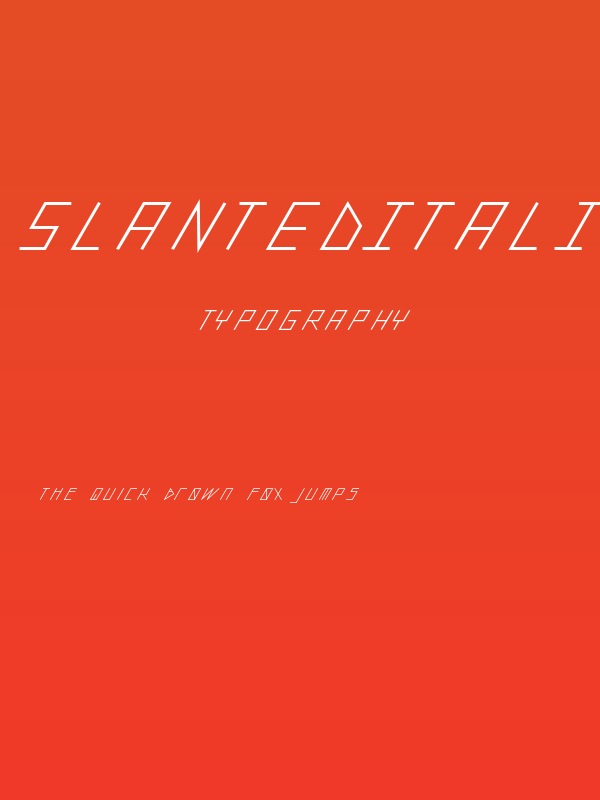 slantedITALICshift-Bold Poster