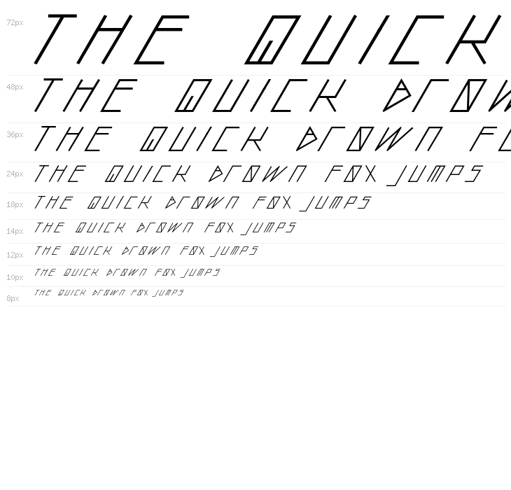 slantedITALICshift-Bold Waterfall