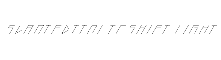 slantedITALICshift-Light Font
