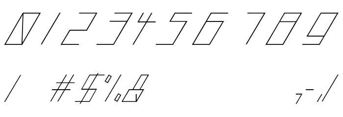 slantedITALICshift-Light Font OTHER CHARS