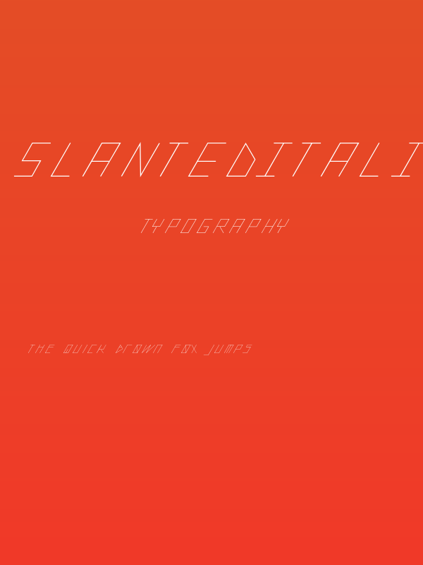 slantedITALICshift-Light Poster