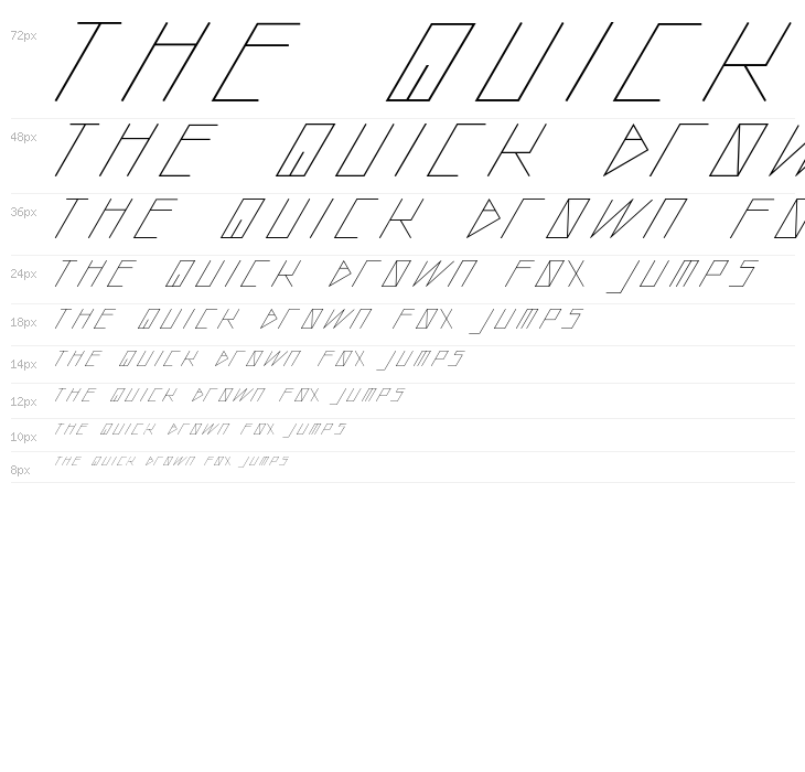 slantedITALICshift-Light Waterfall