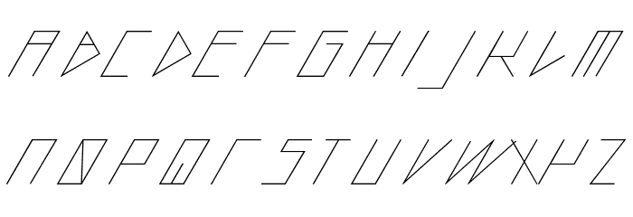 slantedITALICshift-Light Font LOWERCASE