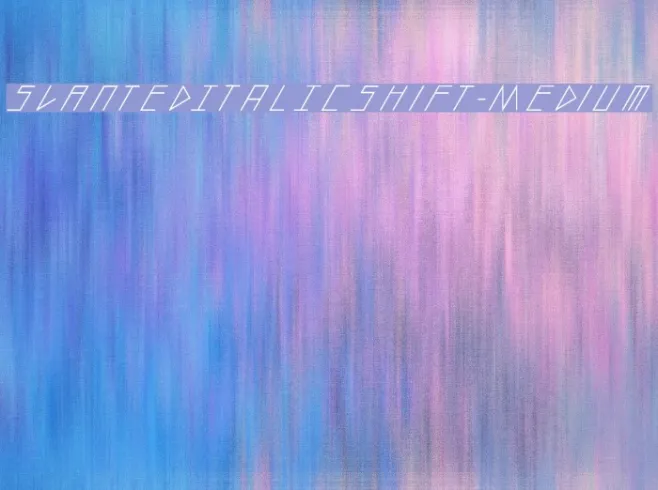slantedITALICshift-Medium Example 3