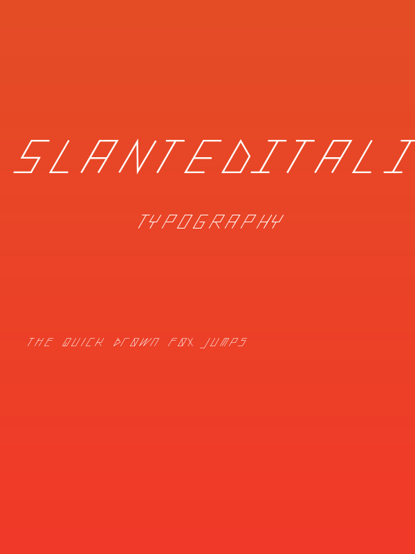 slantedITALICshift-Medium Poster