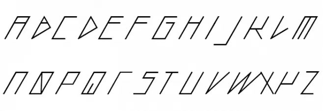 slantedITALICshift-Medium Font LOWERCASE