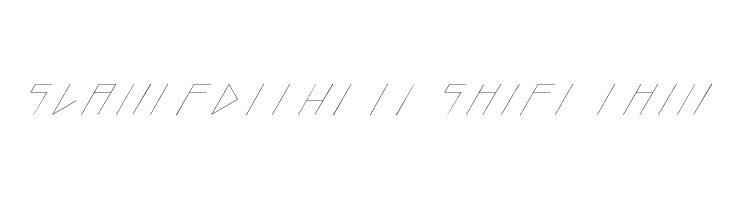 slantedITALICshift-Thin  Frei Schriftart Herunterladen