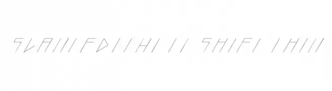slantedITALICshift-Thin  font caratteri gratis