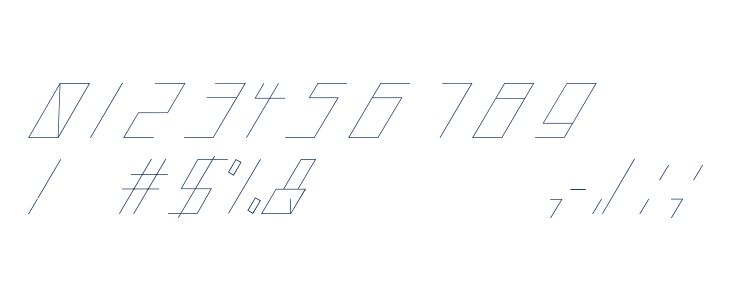 slantedITALICshift-Thin Other Characters