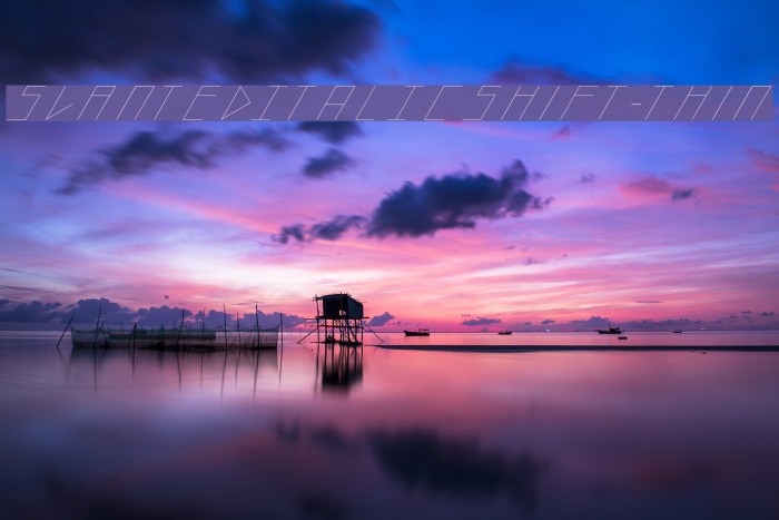 slantedITALICshift-Thin Example 1