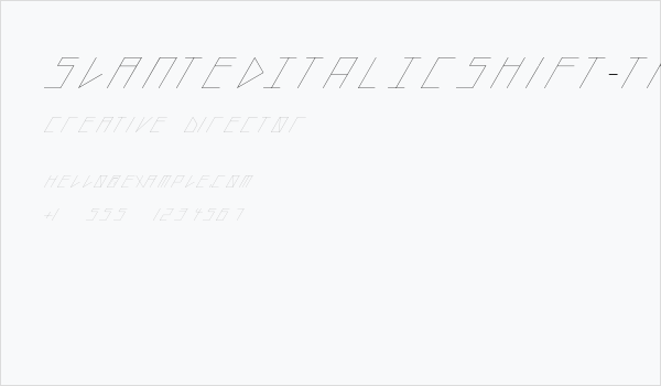 slantedITALICshift-Thin Business Card
