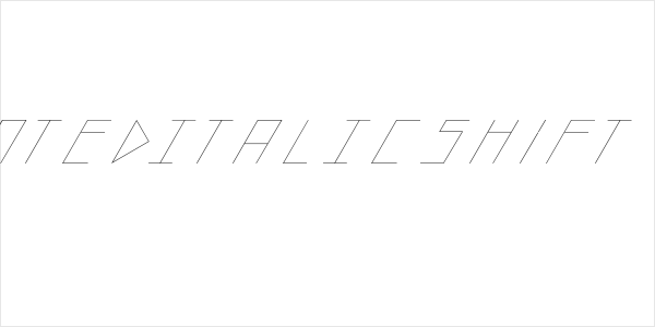 slantedITALICshift-Thin Logo
