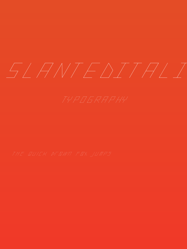 slantedITALICshift-Thin Poster