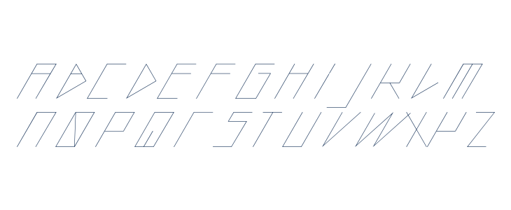 slantedITALICshift-Thin Lowercase