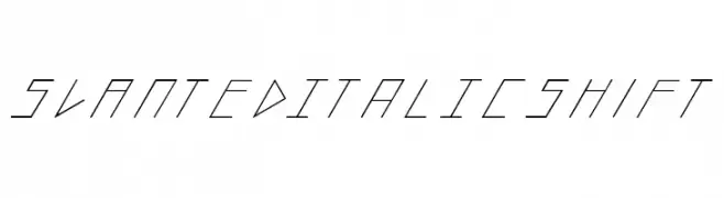 slantedITALICshift  font caratteri gratis