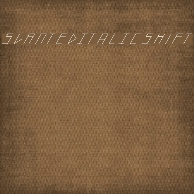 slantedITALICshift Example 1