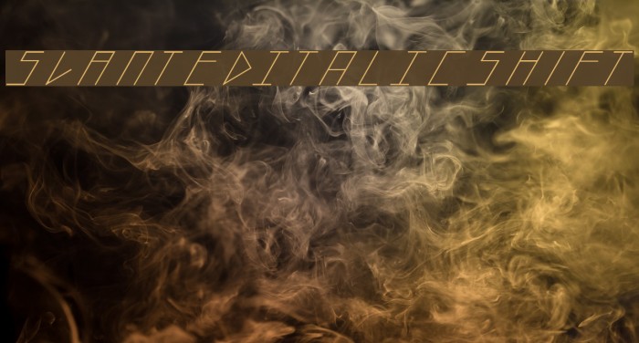 slantedITALICshift Font examples