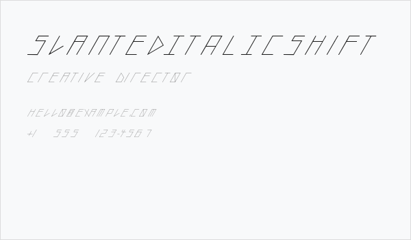 slantedITALICshift Business Card