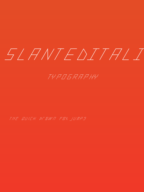 slantedITALICshift Poster